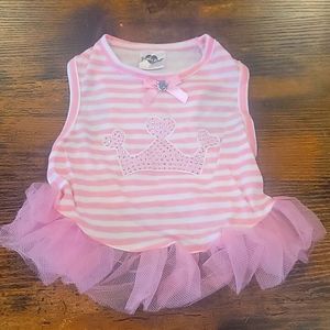 A small pink dog tutu dress
